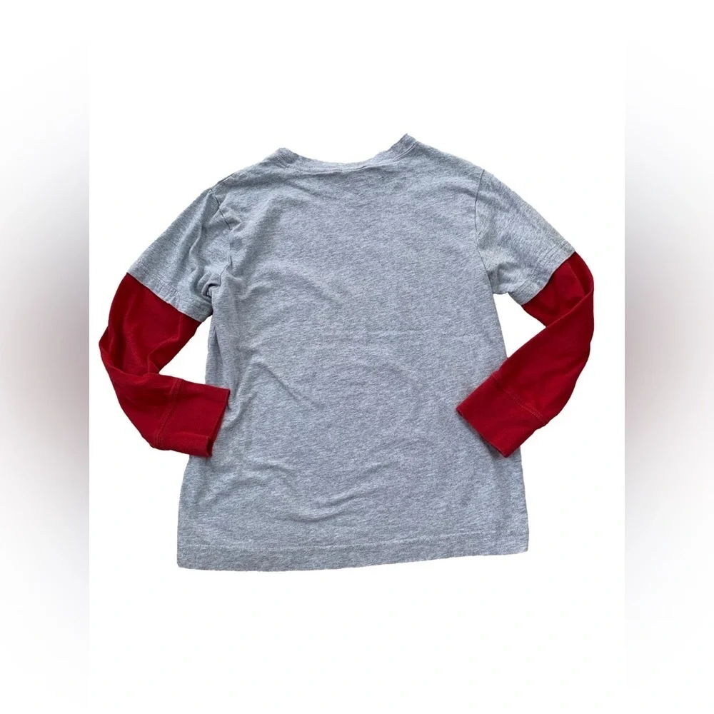 Gymboree Size 7 Christmas Pizza Layered Long Sleeve  Graphic Tee